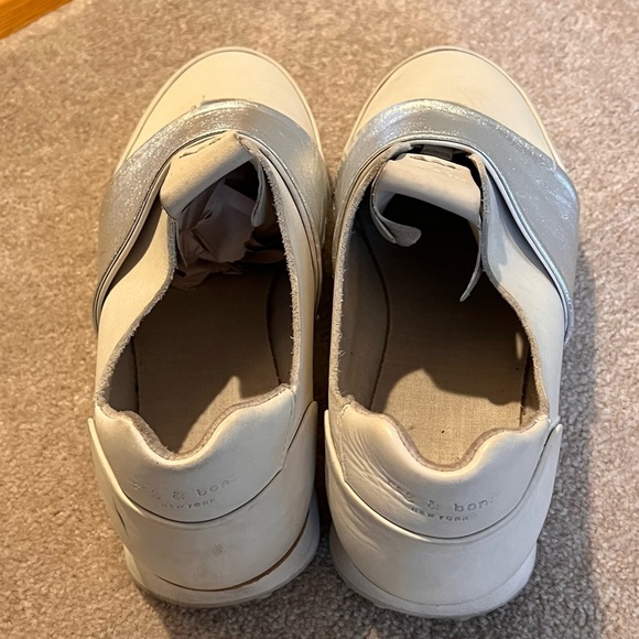 Rag and Bone Dylan Silver Metallic Athletic Shoe Sneaker 9.5 - Picture 6 of 14